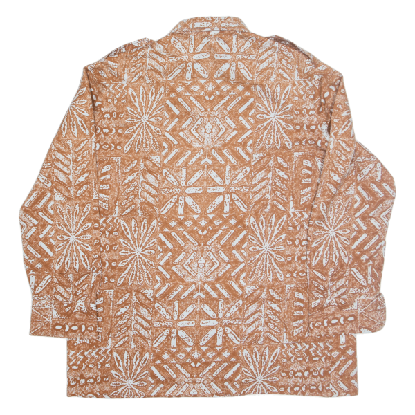 Shirt Brown Crazy Pattern Long Sleeve Mens M Online now