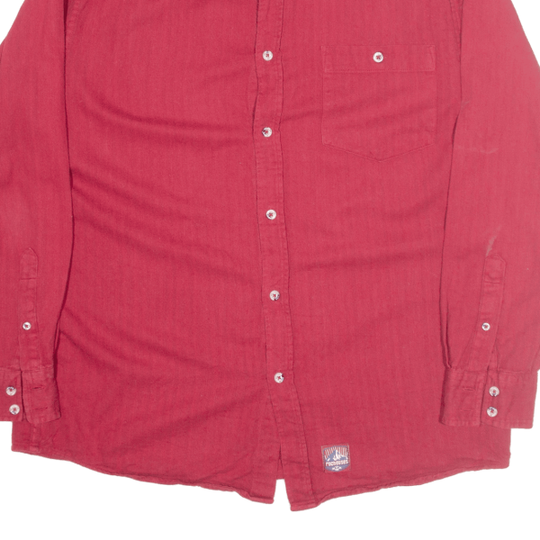 ATLASFORMEN Plain Shirt Red Long Sleeve Mens M Cheap