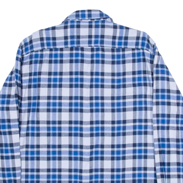 PIERRE CARDIN Modern Fit Flannel Shirt Blue Check Long Sleeve Mens L Online now