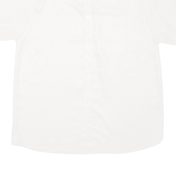 Shirt White Striped Short Sleeve Mens M For Sale