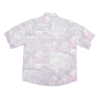 NO SPIRIT Shirt Pink Crazy Pattern Short Sleeve Mens M Cheap