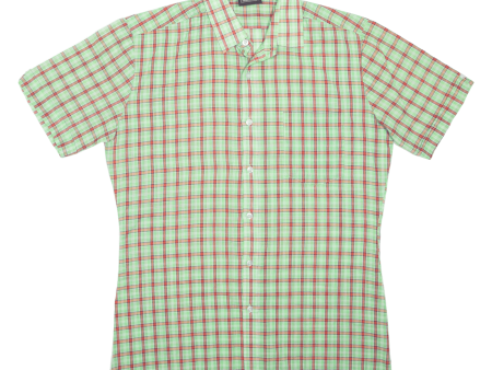 Shirt Green Plaid Short Sleeve Mens M Online