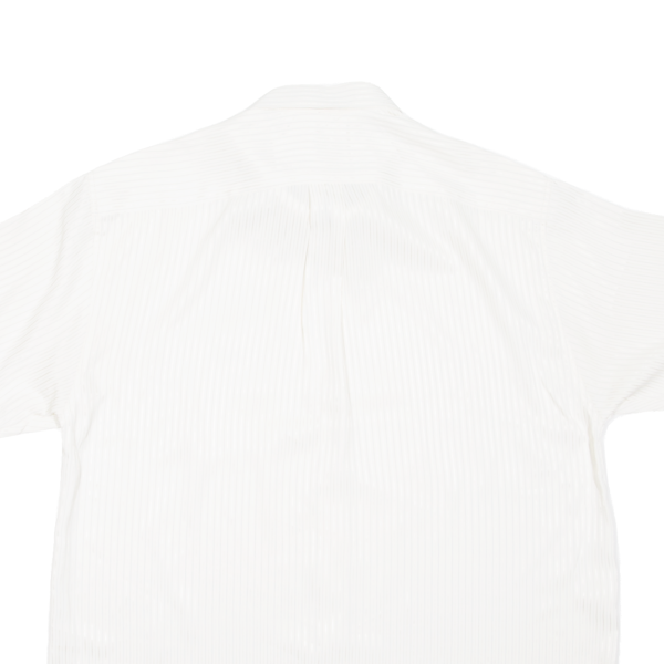 Shirt White Striped Short Sleeve Mens M For Sale