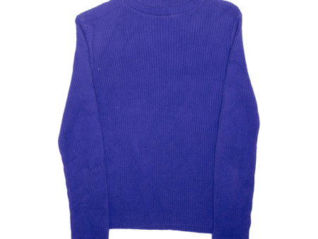 525 Jumper Purple Tight Knit High Neck Womens One Size Sale