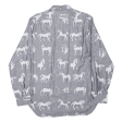 ATELIER JENNI Horses Shirt Grey Long Sleeve Mens XS Online Sale