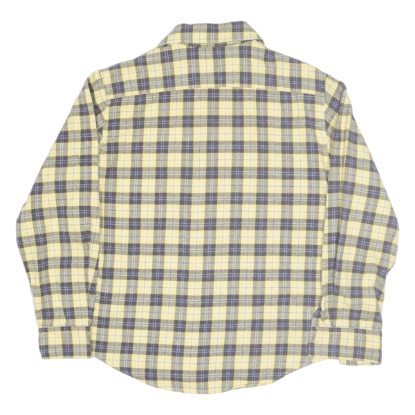 HOPKINS Flannel Shirt Yellow Check Long Sleeve Womens M Fashion