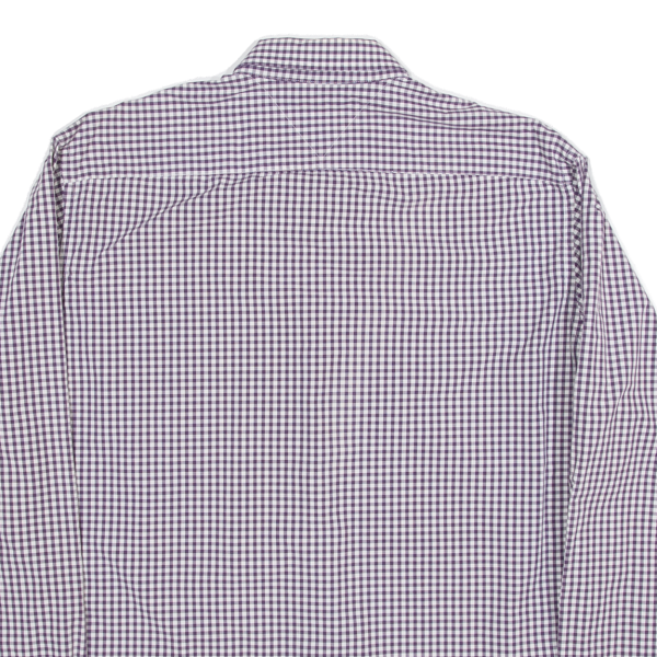 TOMMY HILFIGER Shirt Purple Check Long Sleeve Mens XL For Sale