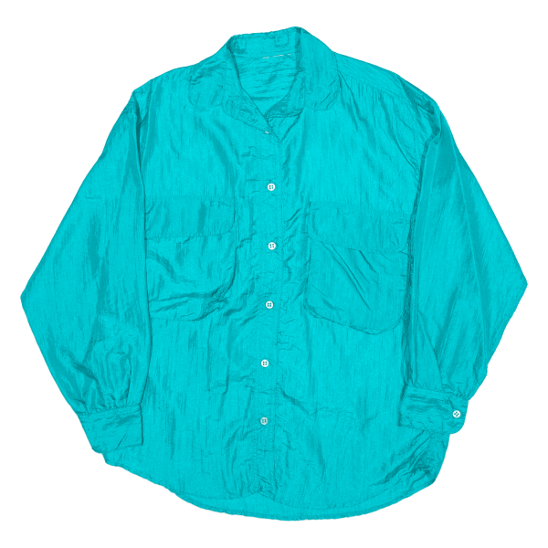 Plain Shirt Blue Long Sleeve Womens L For Cheap