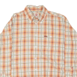 LEE COOPER Shirt Orange Plaid Long Sleeve Mens L on Sale