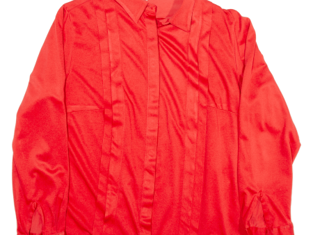 MD Plain Shirt Red Long Sleeve Womens L Online